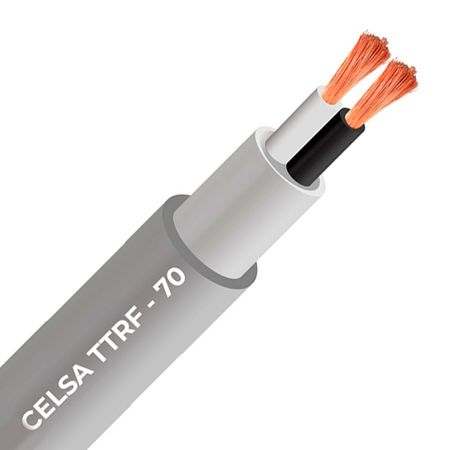 Cable vulcanizado TTRF-70 2x12 AWG gris Celsa