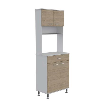 Mueble Alacena de Cocina Kitchen 60cm Melamina Blanco/Rovere Tuhome