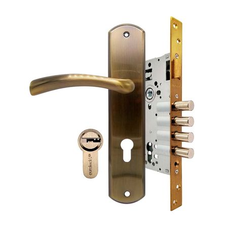 Kit embutir Verona Bronce Antiguo izquierda Eurolocks