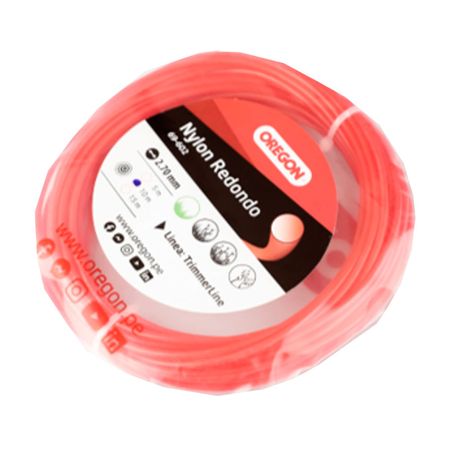 Nylon Otl redondo Rojo 2.7mm 10m Oregon