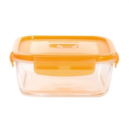 Taper de Vidrio Luminarc Pure Box Activ Cuadrada 76 Cl con Tapa