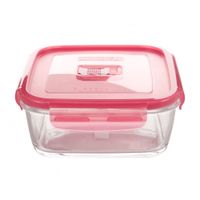Taper de Vidrio Luminarc Pure Box Active 38 Cl con Tapa Rosa