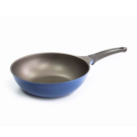 Wok de Aluminio Roichen 26cm con Mango Cerámico Libre de PFOA Azul