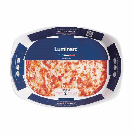 Fuente de Vidrio Rectángular 34x25cm Smart Cuisine Luminarc