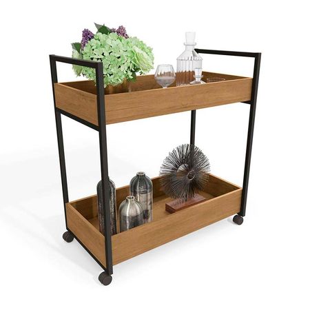 Mueble Bar London con ruedas Maple Orange