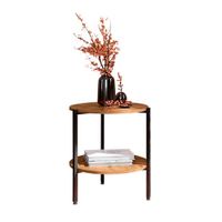 Mesa auxiliar London redonda 47cm Maple/Metal Orange