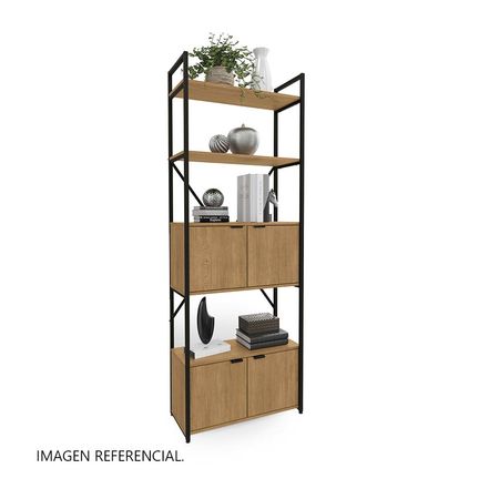 Estante London 4 niveles 200cm Maple Metal Orange