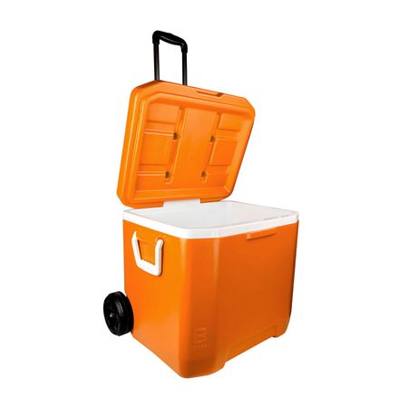 Cooler Yeti 63 Qt con ruedas y asa Naranja Basa
