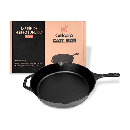 Sartén de Hierro Fundido Grillcorp 30 cm Parrillera