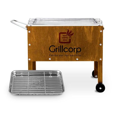 Caja China Grillcorp Junior de Madera/Metal Marrón de 60x40x50 cm