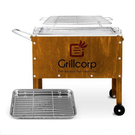 Caja China Grillcorp Junior + Varillas de Madera/Metal