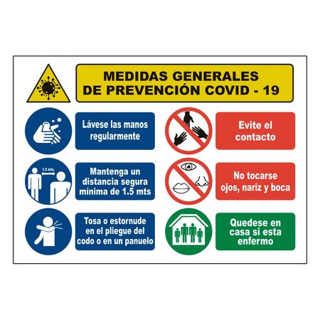 Medidas generales Prevención Covid 50x70cm