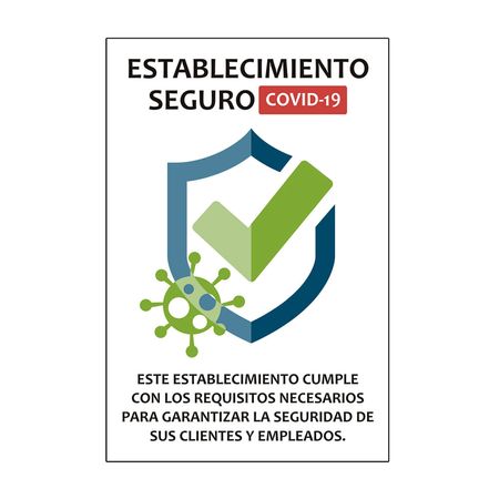 Establecimiento seguro 20x30cm