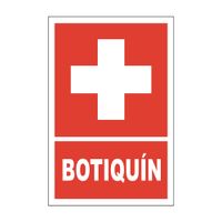 Señal de Vinil Botiquín 20x30cm Rojo