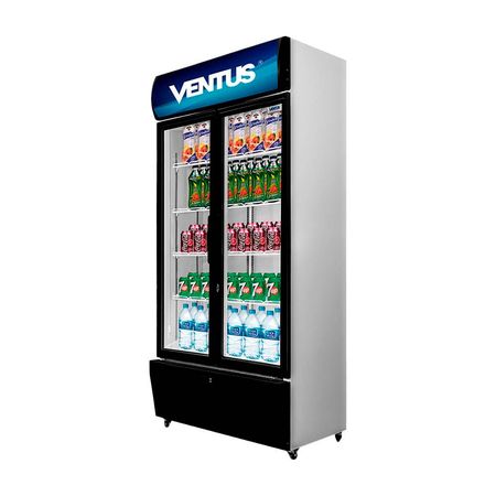 Vitrina Ventus Visi cooler 2 puertas Vc-600l 600 litros Negro