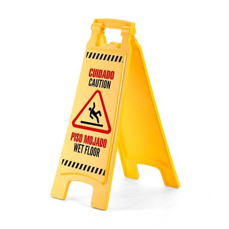 Señalética de Plástico Polinplast Modelo Piso Mojado Amarillo