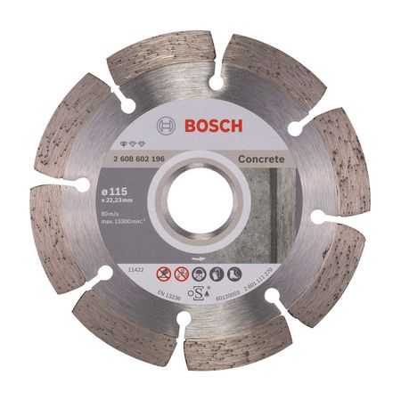 Disco de Corte Diamantado Bosch Segm Concreto 115x22,23x1,6x10mm/Standard Plata