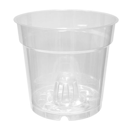 Maceta Cilíndrica Plástica Transparente Orquídea #15 Reyplast