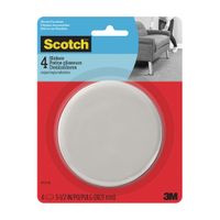 Deslizadores Redondos de Fieltro Scotch 3.5'' Gris 4 und