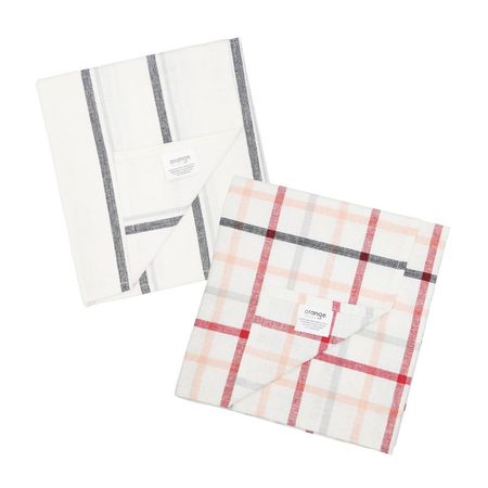 Set x 2 secadores Floral 50x70cm Orange