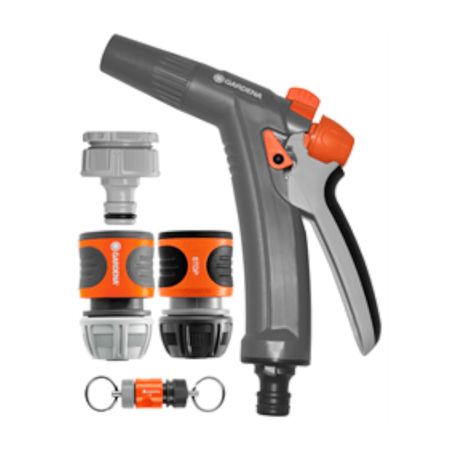 Set pistola con gatillo y accesorios Gardena