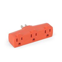 Adaptador con Línea a Tierra Leviton 15A Naranja PVC