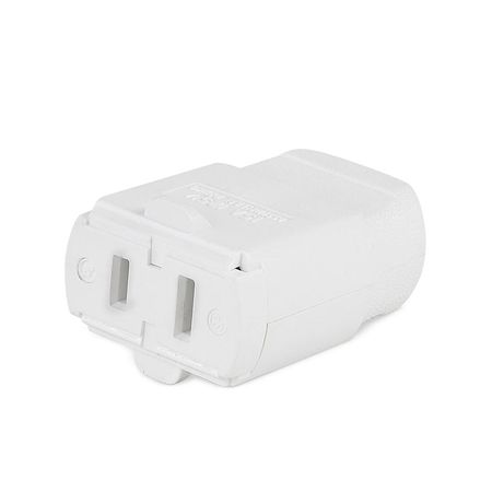 Conector Aéreo Polarizado 2 Patas 15A Leviton Blanco PVC/Metal