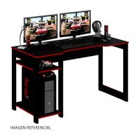 Escritorio Gamer Sirion MDP Negro/Rojo Bonno
