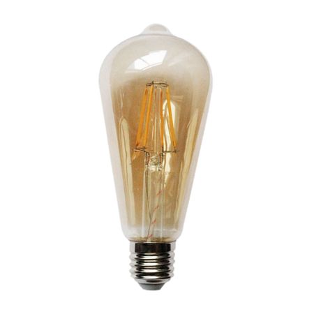 Foco led Pera Ambar 8w Lc E27 Orange