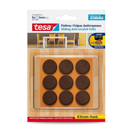 Felpa Protectora Antirayones Tesa 26mm Pack de 9 Unidades