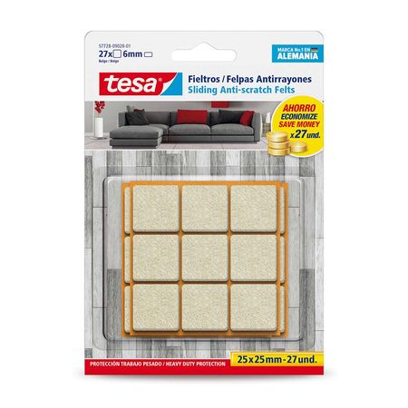 Felpa Protector Tesa Antirayones Trabajo Pesado 25x25mm