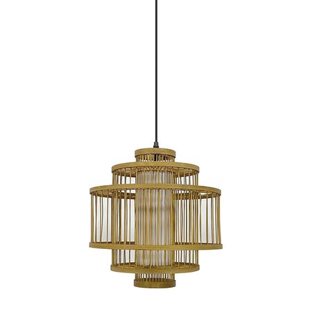 Lámpara colgante espiral Bamboo 34x37cm Orange