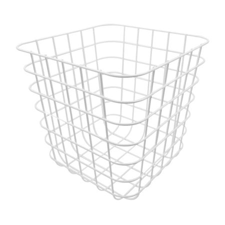 Cesta organizadora de metal Blanco 31x31x31 Fq