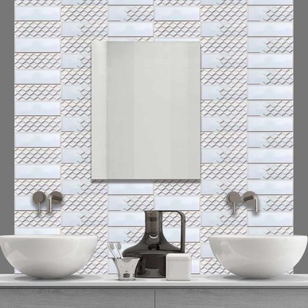 Pack de 3 Listelos Cerámicos Bricks Catena de 15x5 cm Kantu