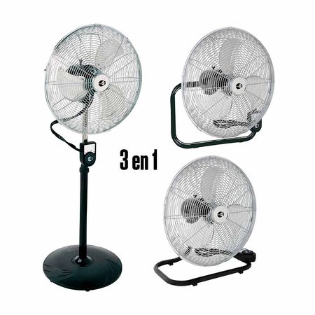 Ventilador de Pie 3en1 Metal 40cm 45w Plata Equation
