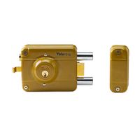Cerradura de Sobreponer Yale 1010 Plus Acero Oro con Cerrojo Doble Pasador
