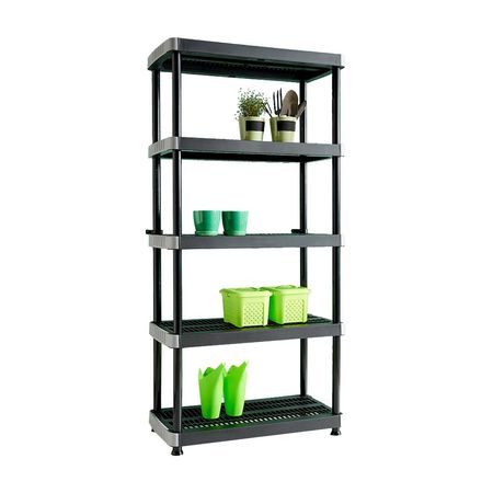 Estantería Plástica Rimax Ventilada 5 Niveles Negro