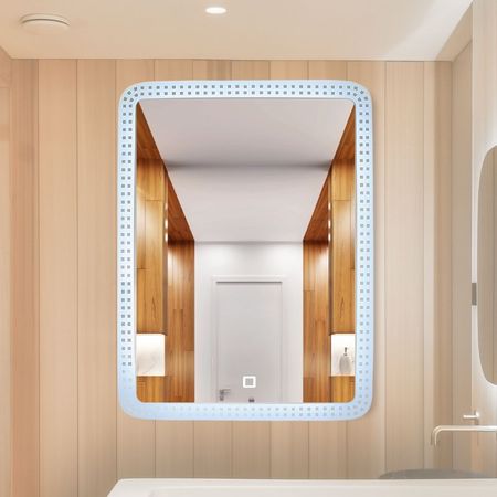 Espejo LED Zaga Milán Transparente de Vidrio 60x80 cm