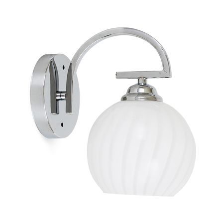 Aplique Clásico Valeria Orange de Metal y Vidrio E27 Plata 1 Luz