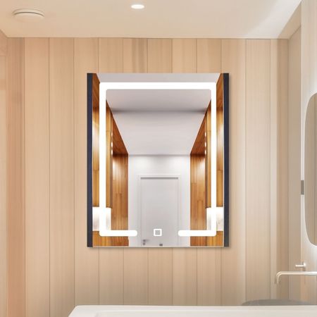 Espejo LED Circular Yaren de Vidrio Wengue Zaga