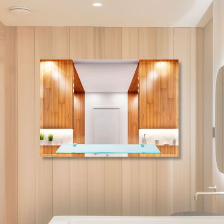 Espejo de Baño Marco Zaga Laricina de 80x60 cm