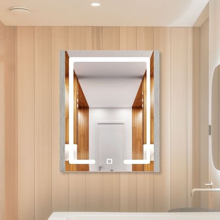 Espejo LED Circular Yaren Zaga Olivo de 55x70 cm