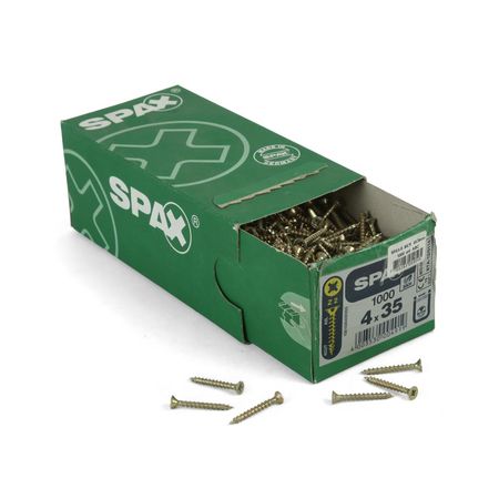Tornillo bicromatado 4x35mm x 100 unidades Spax-S