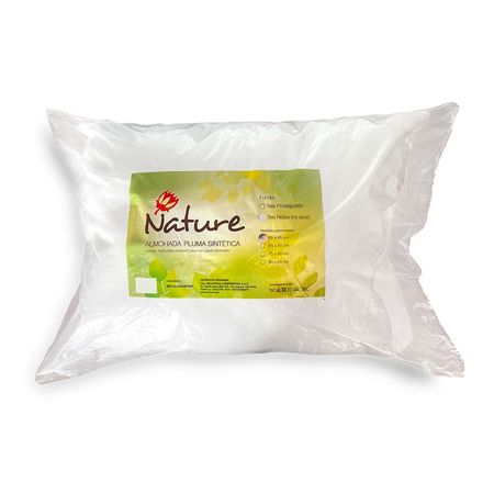 Almohada Nature Fibra Poliéster Blanco 65x45cm