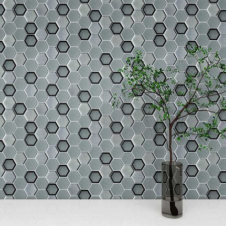 Pepelma Vidrio Orange Modelo Hexágono Gris 33.2x25.5 cm