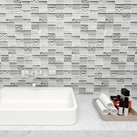 Pepelma Vidrio Cuadrado Orange Blanco 30x30x0.8 cm