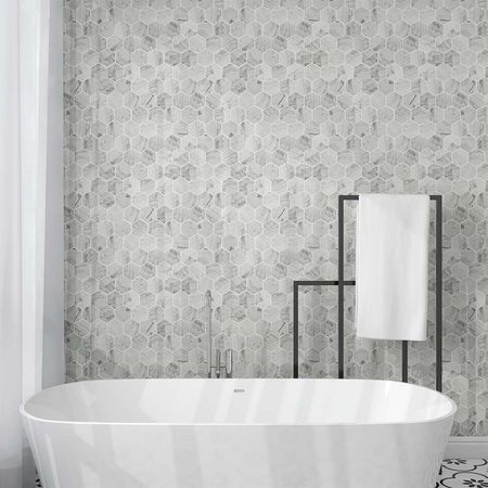 Pepelma Vidrio Hexágono Blanco 30.2x26.2cm Orange