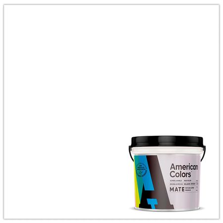 Pintura American Colors Mate Blanco 1/4 Gl