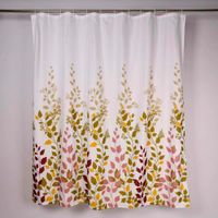 Cortina de Baño Poly Leaves Orange 180x180cm Multicolor