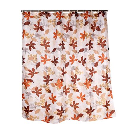 Cortina de Baño con Aros Orange 180x180cm Poly Maple